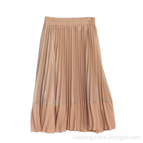 Skirt Casual Dresses High Waist Pleated Skirt